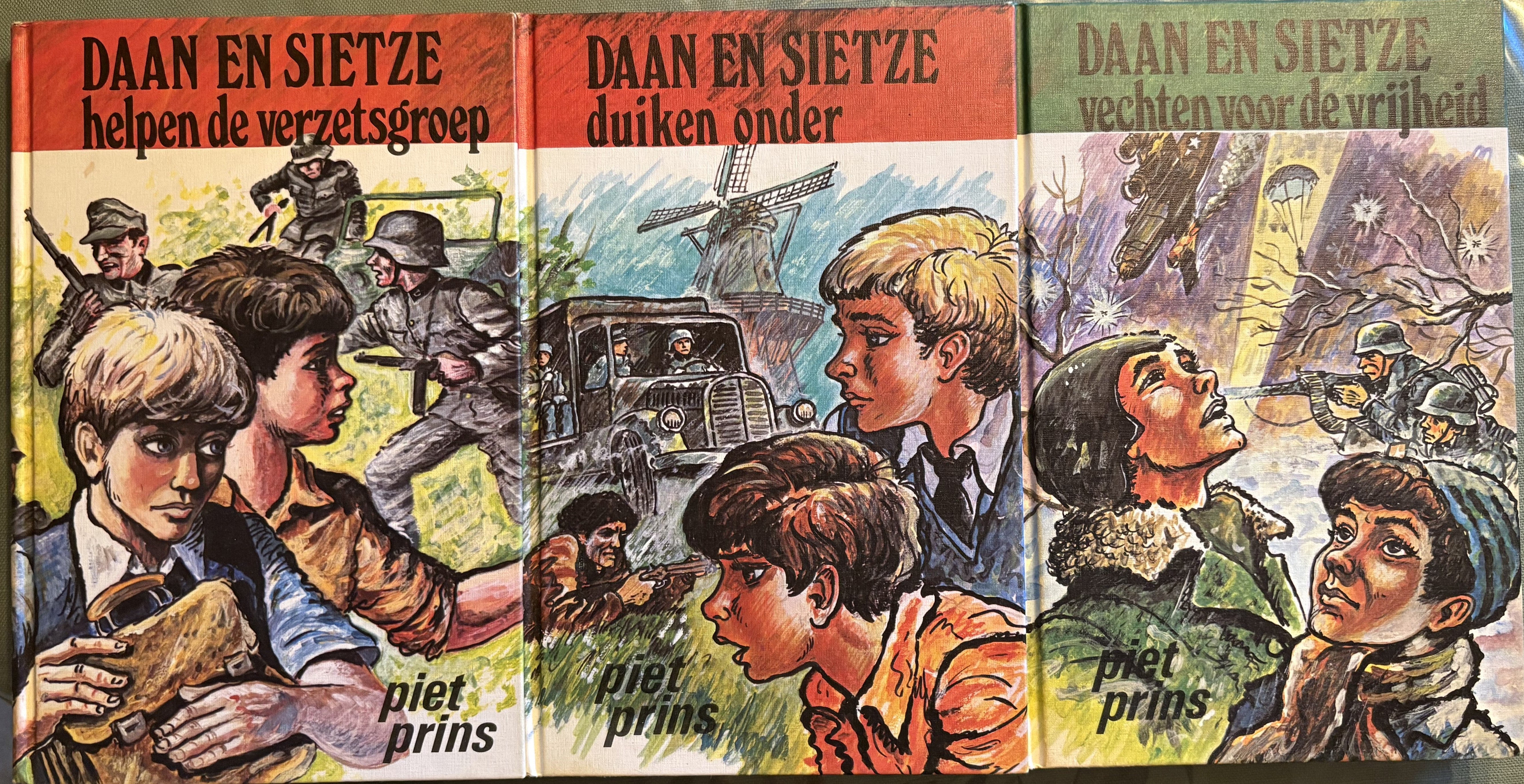 Boekomslag van Daan en Sietze deel 1 t/m 3 Piet Prins