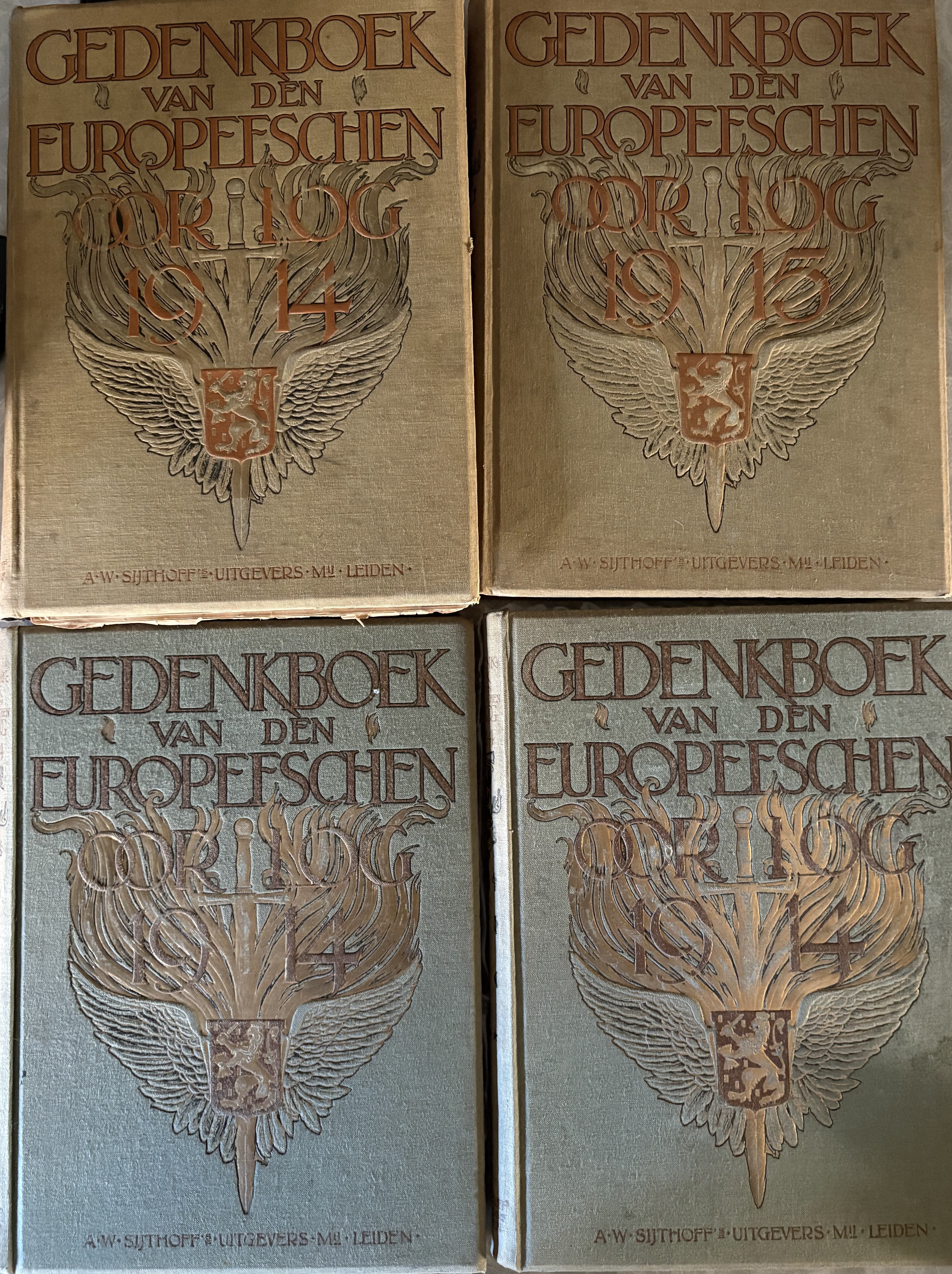 Gedenkboek van den Europeeschen Oorlog in 1914 (4 delen) - W.A.T. de Meester