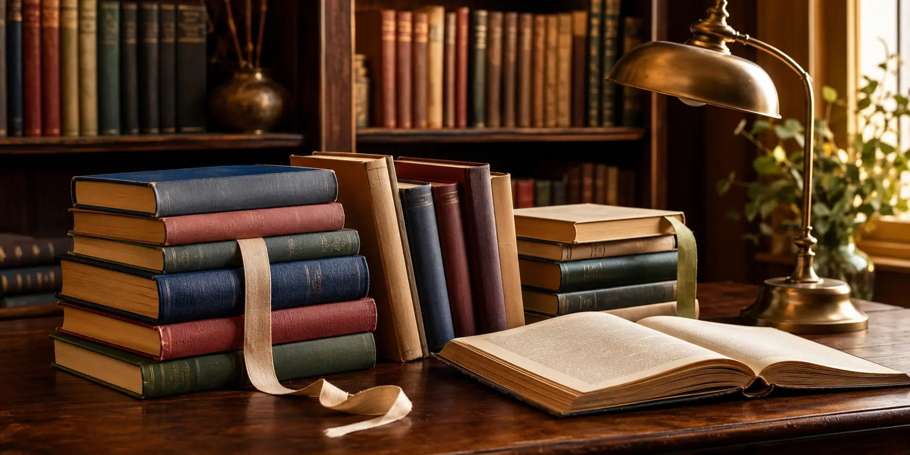 Tweedehands boeken in een warme boekwinkel
